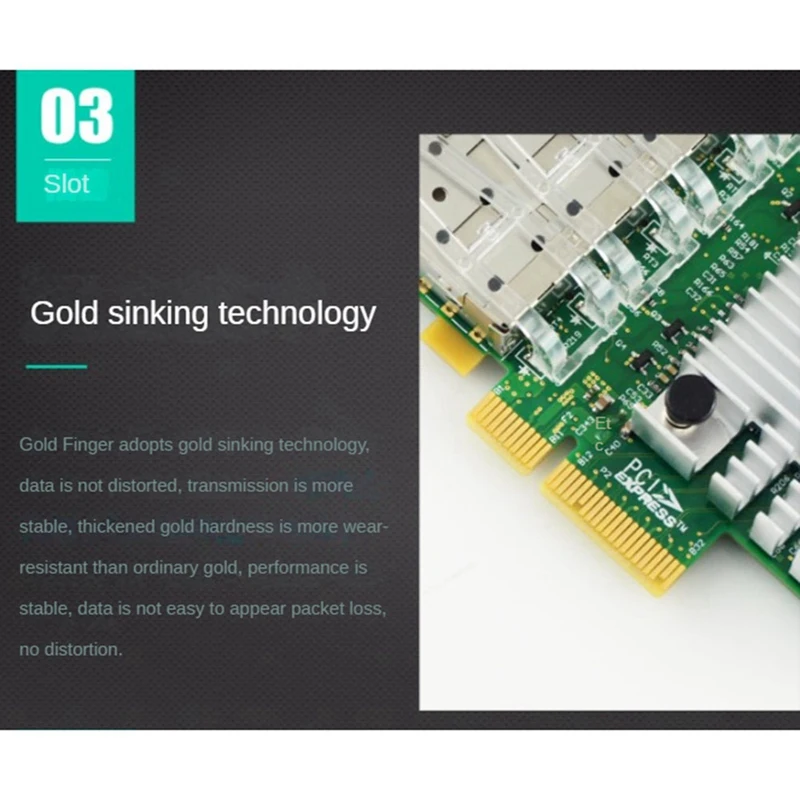 ELEC-I350-4SFP PCI-Ex4 Gigabit Vier-Port Glasfaser Server Tragbare Netzwerkkarte I350AM4 Chip Netzwerkkarte