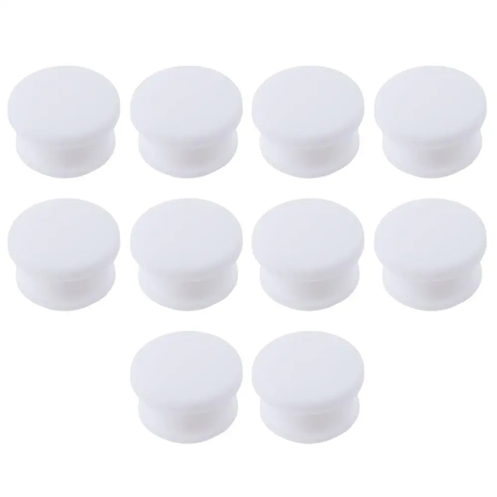 10PCS Flush Type Panel Snap in Locking Hole Plugs High Elasticity Round White Rubber Button Plug Silicone Sealing Plugs