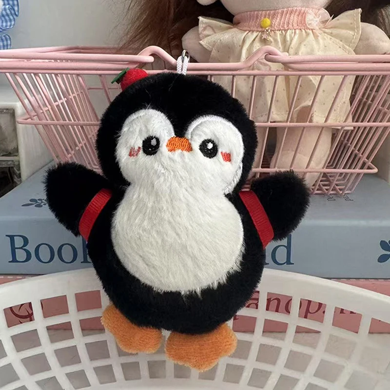 [JT] 1 pièce, porte-clés en peluche pingouin mignon, pendentif en peluche doux pour sac à dos, porte-clés de voiture, décoration, cadeau pour enfant