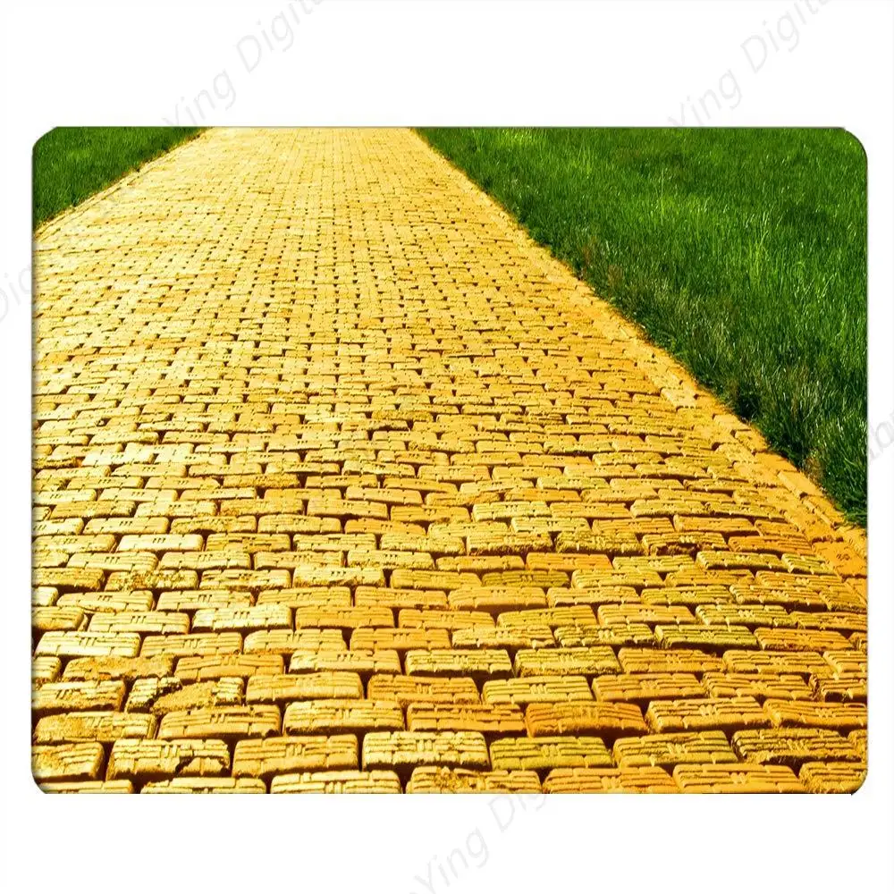 

Game Mouse Pad Personalized Yellow Brick Road Mouse Pad Suitable For Computer Desks Laptops Offices Anti Slip Rubber 25*30cm