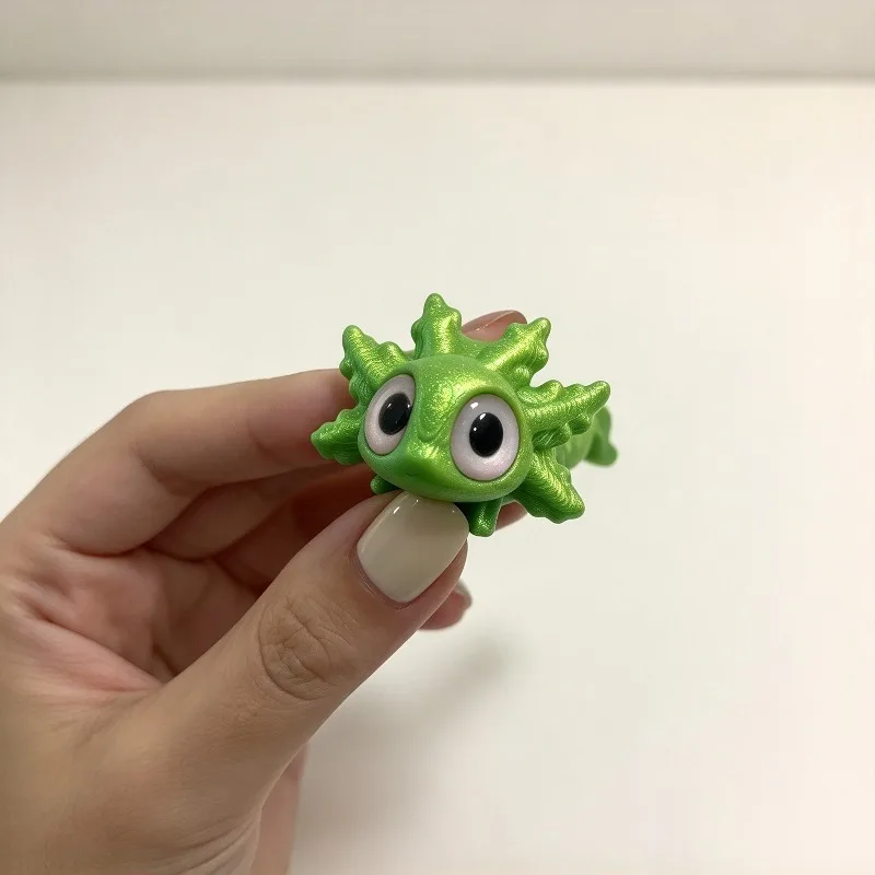 3D Printing Salamander Figures Multi-Joint Movable Simulation Eyes for Home Accessories Kids Gift Living Room Decoration