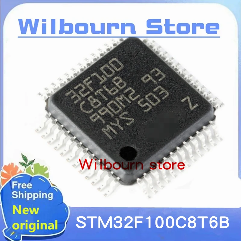 10PCS/LOT STM32F100C8T6B 32F100C8T6B 32F100 C8T6B LQFP48 New original