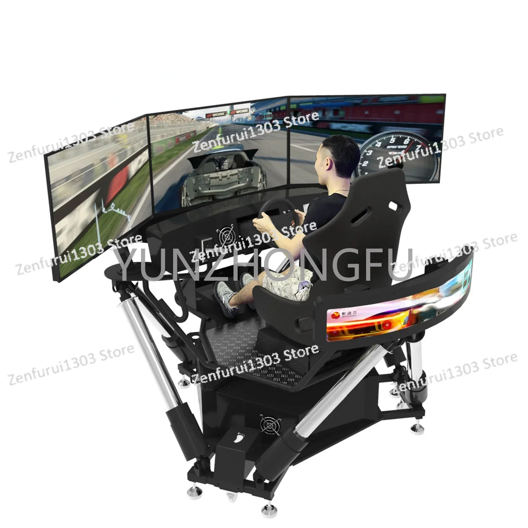 Shooting Simulator 9D VR simulator Game Hall Virtual Reality Driving Machine Three Screen Racing VR