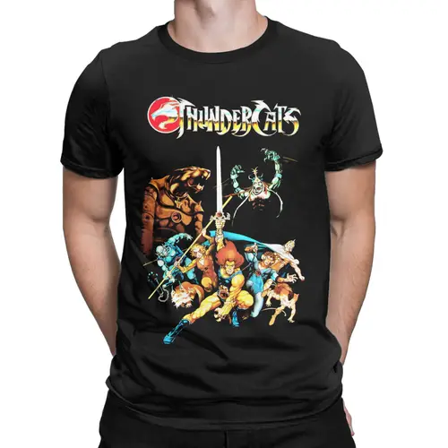 Imagen 2 del producto Camisetas de Thundercats con imagen Original para hombre y mujer, camisetas Retro de dibujos animados 100% de algodón, camiseta de manga corta, recién llegada