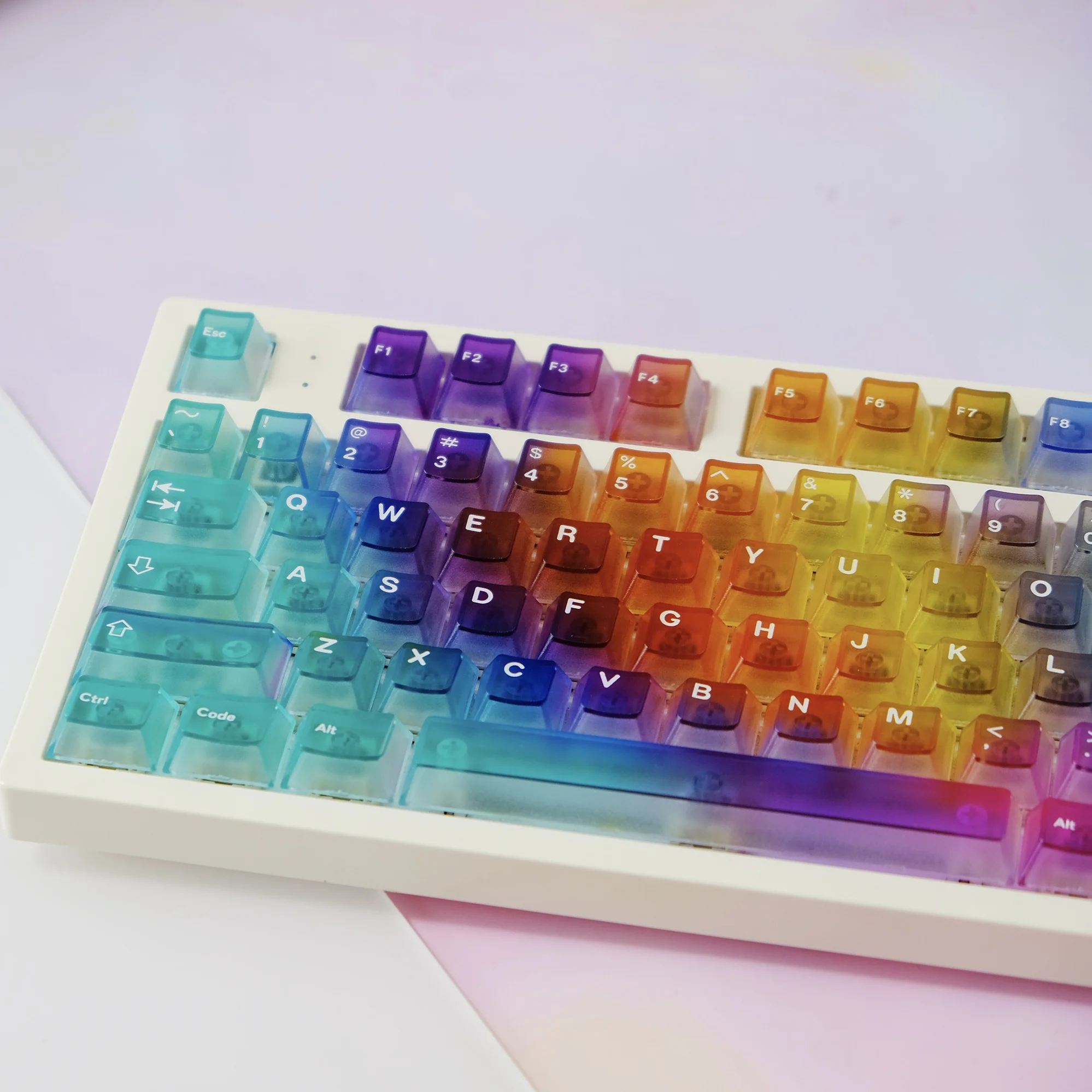 

Prism fantasy Theme keycaps ABS Fog-through Keycap Cherry profile 122 keys for Mechanical /Magnetic shaft keyboard