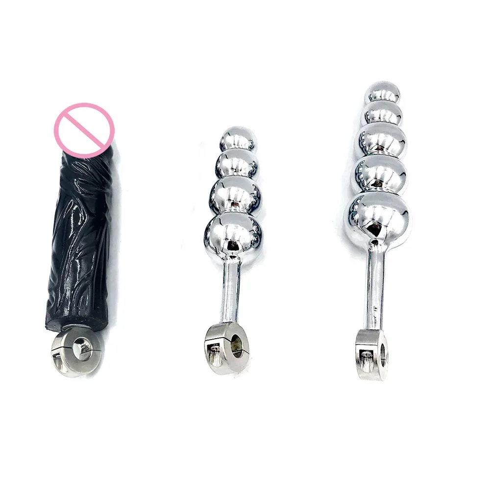 New Design For Wen and Women\'s Chastity Belt Stainless Steel Metal Anal Plug and Penis Anal Plug Anal Plug Accessories