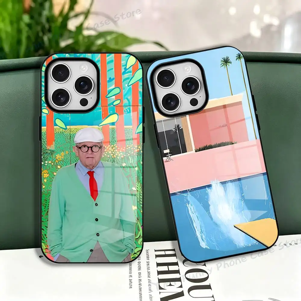 Artist D-David H-Hockney Silicone Soft Case For iPhone 17,16,15,14,13,12,11 Pro Max For Magnetic Shell Frosted Cover