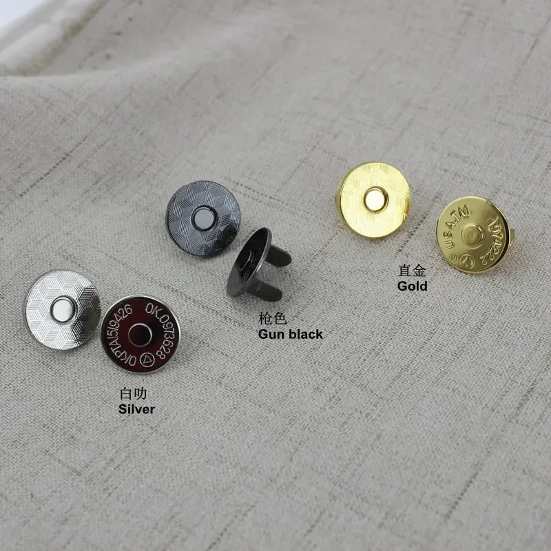 5sets 100sets 5colors 18mm hung plating dish shape magnetic snap button clasp fastener for handbag purse wallet  wholesale