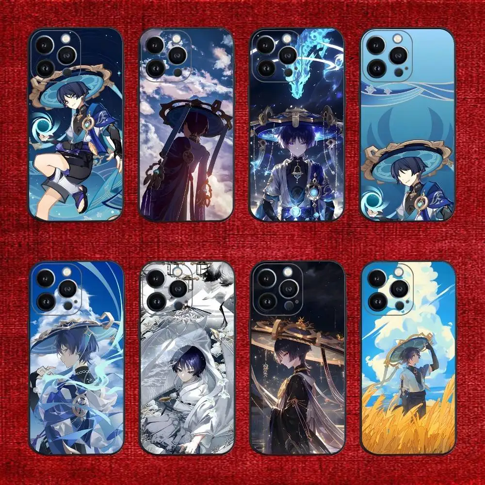 

Genshin Impact Wanderer For iPhone 17,16,15,14,13,12,11,Pro,Max,Plus,E,SE4,Air,Mini Black Phone Case Cover