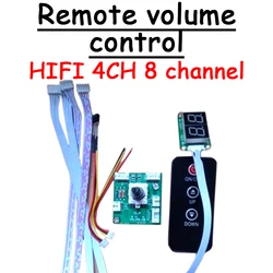 HIFI 4CH 8 canali scheda di controllo del volume remoto 2CH differenziale balance potenziometro digitale con Display a led per amplificatore di potenza