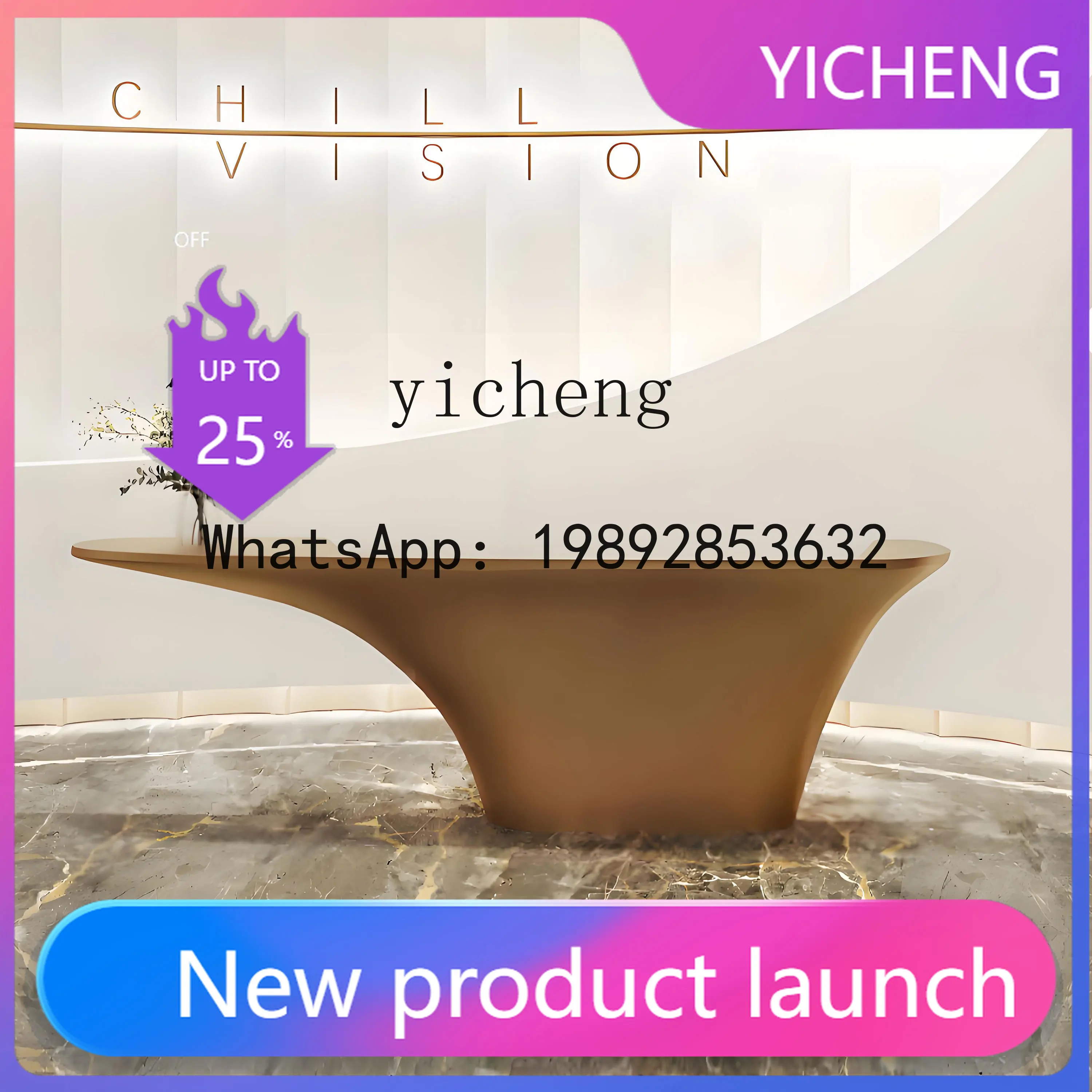 

PP special-shaped clothing store checkout page beauty salon consultation reception desk baking paint