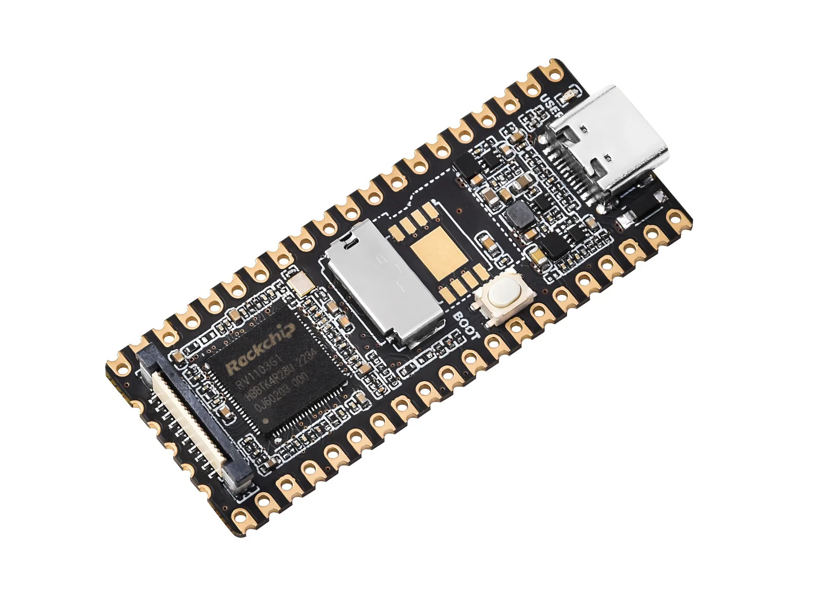 LuckFox Pico Plus RV1103 Linux Micro Development Board, Integrates ARM Cortex-A7/RISC-V MCU/NPU/ISP Processors, Pinheader Option