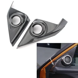 Auto Car Carbon Fiber Style Door Speaker Cover A-Pillar Interior Trim for Honda Civic 10th Sedan Coupe 2016 2017 /Hatchback 2017