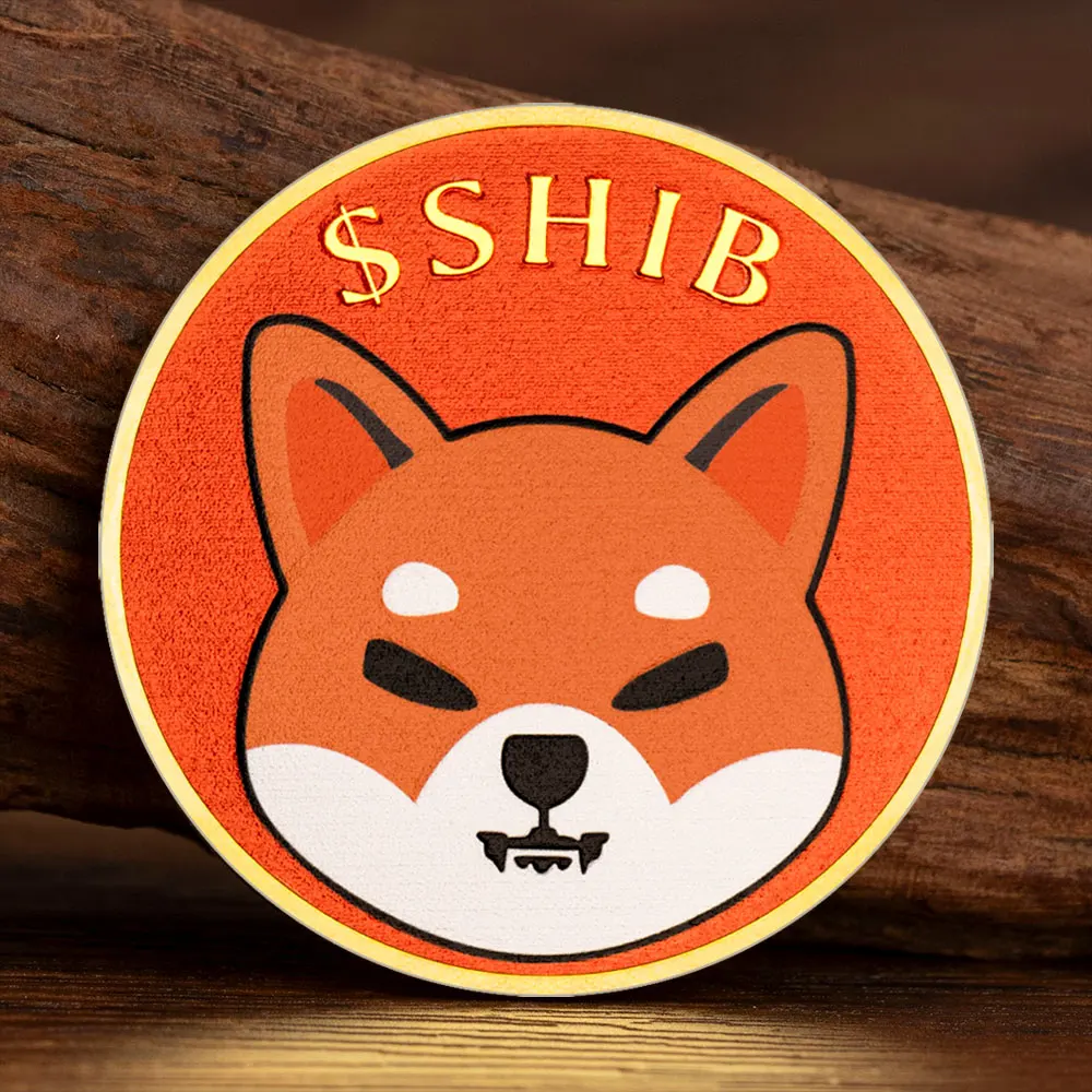 Shiba Inu Medallion Virtual Currency Silvery Golden Plated Coin Shiba Double Sided Embossed Metal Collectible Coins