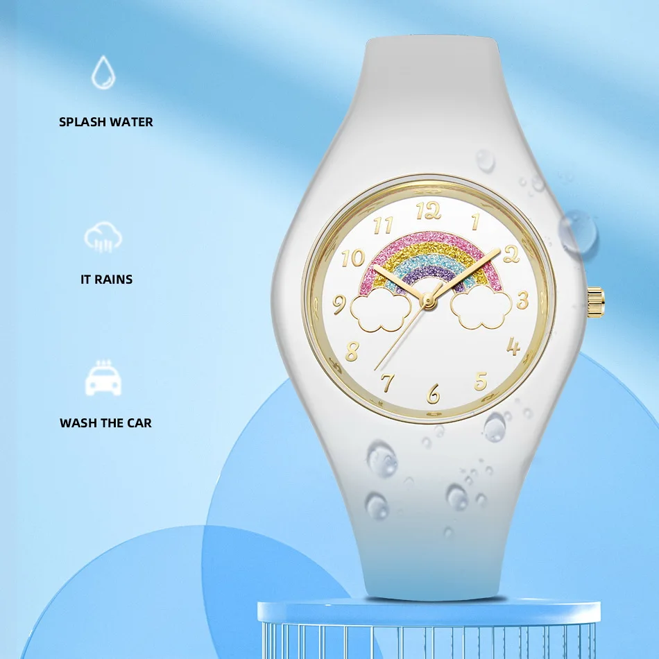 Элегантные модные цифровые водонепроницаемые часы с хронографом 3ATM, спортивные мягкие силиконовые ремешки для женщин и девочек, наручные часы унисекс 40 мм