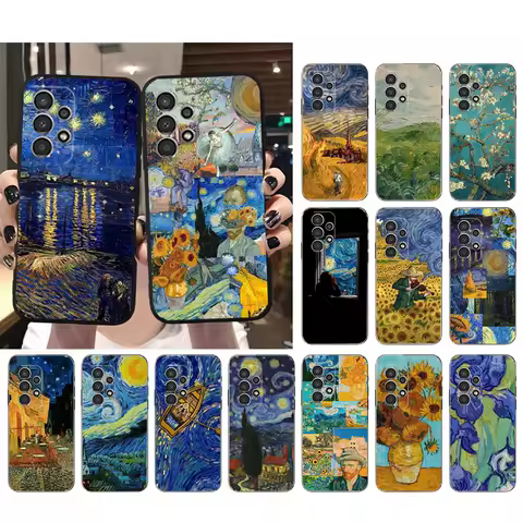 Van Gogh Painting Art Phone Case For Samsung Galaxy A35 A55 A54 A15 A25 A05s A05 A22 A24 A52 A33 A34 M34 M14 M54 M23