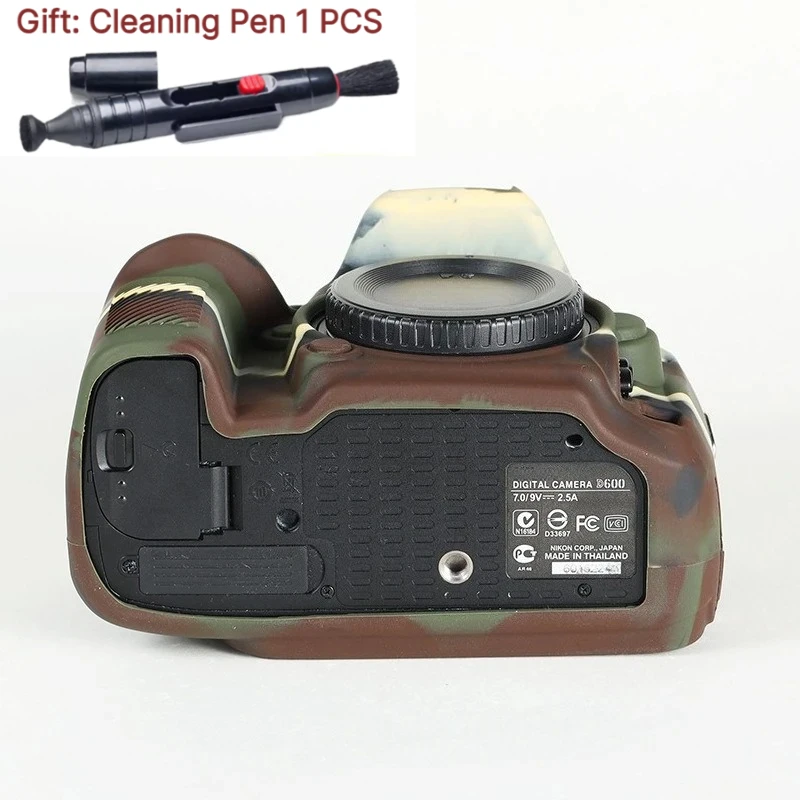 Silicone Armor Skin Case Camera Bag Body Cover For Nikon D600/D610 Anti-drop rubber soft Silicone case +1 PCS Free Cleaning Pen