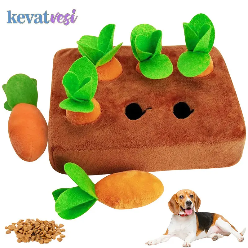 

Plush Dog Toys Carrot Pulling Interactive Training Toys for Small Medium Cats Dogs Bite Resistant Chew Toy Puppy Pet Supplies