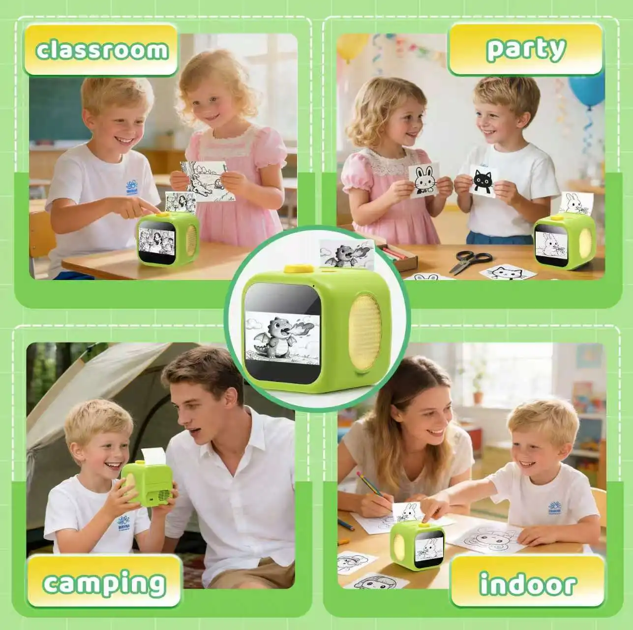 OYLP Children AI Drawing Printer Toy with Voice Command Picture Printing