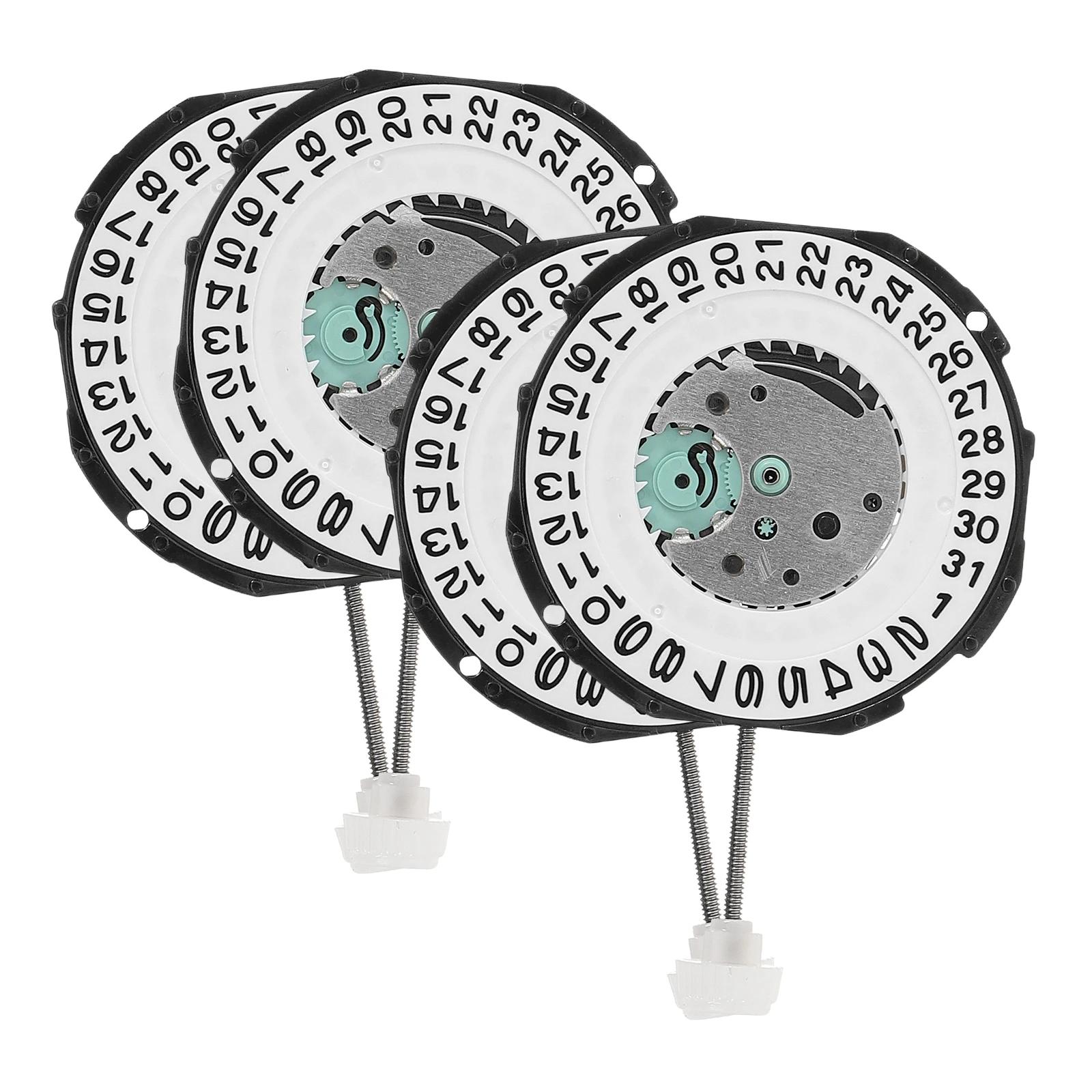 

4 Pcs Watch Movement Accessories Replacement Calendar Dial Lightweight Day Silver Mechanical for Repairing Watches