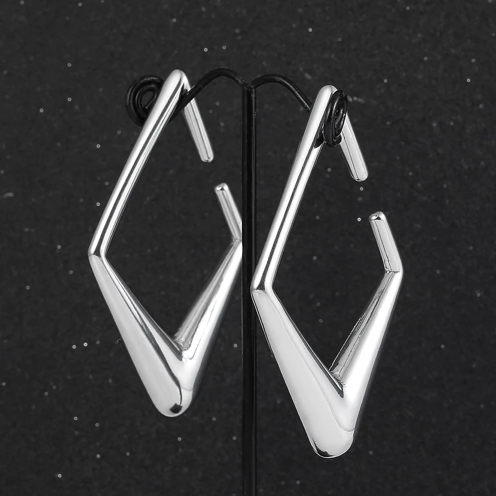 Giga 2g Surgical Steel Ear Weights Stretcher Expander 6mm Rhombus Ear Hangers Hoops Dangle Gauges Earrings Body Piercing Jewelry