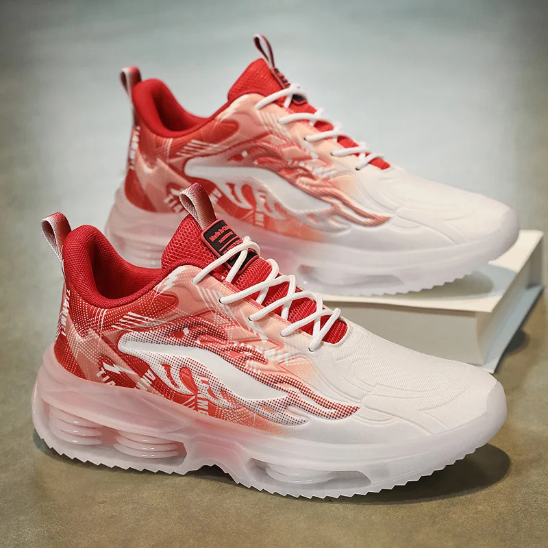 

New Cool Fashionable Street Mens Sports Shoes Durable and Elastic Lightweight Running Shoes Comfortable Soft Walking Shoes