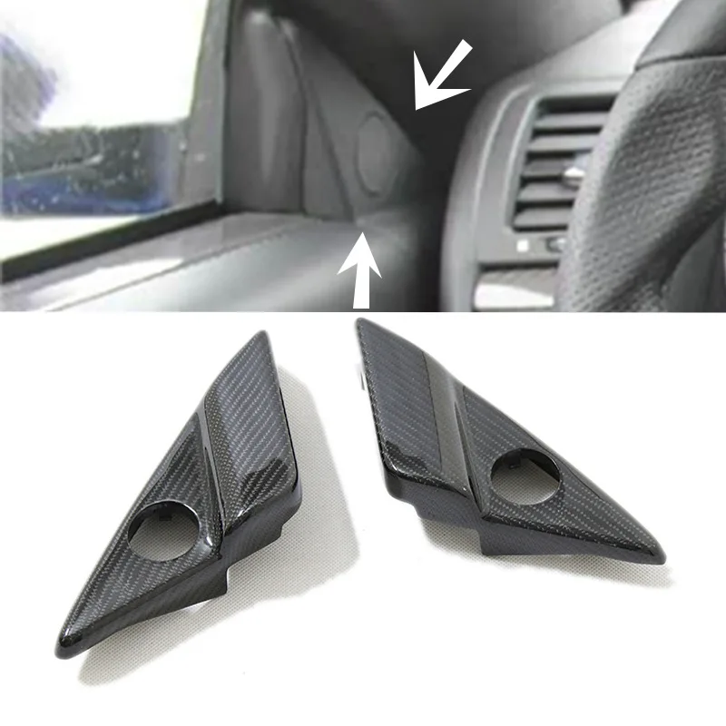 Fibra de carbono Real A Pilar Tweeter cubierta de altavoz embellecedor para Maserati GranTurismo GT GTS 2007-2020 2 unids/set