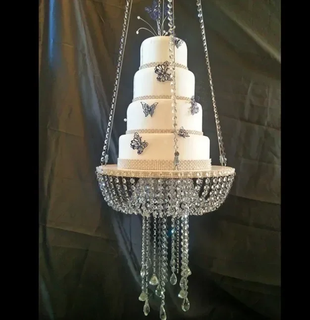 Luxury Crystal Chandelier Cake Tower Trays Cake Stand Acrylic Table Centerpieces Wedding Bouquet Flower  Favors Gifts Display