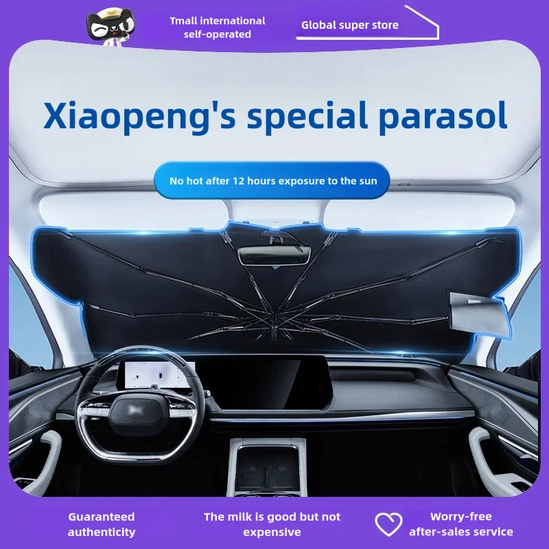 

For XPENG P7 P5 G6 G9 2022-2024 Car Windshield Sunshade Foldable Umbrella Summer Sun Protection Insulation Accessories