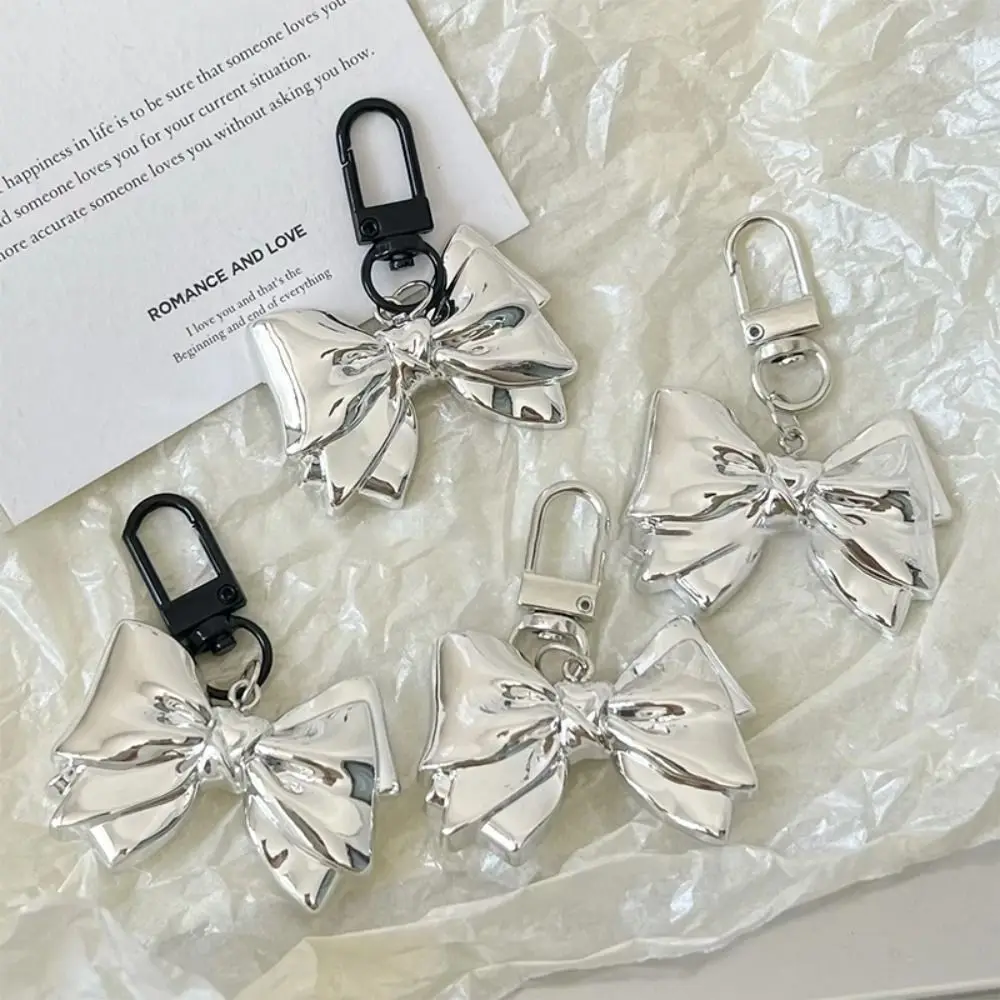 Sweet Metal Bowknot Pendant Bag Charm Hanging Ornament Bowknot Keychain Bag Pendant Woman Girls