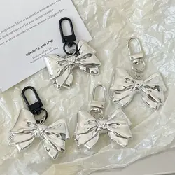 Sweet Metal Bowknot Pendant Bag Charm Hanging Ornament Bowknot Keychain Bag Pendant Woman Girls