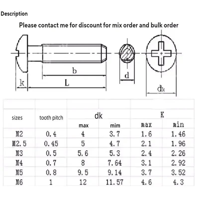 M3-M6 410/304 الفولاذ المقاوم للصدأ/الكربون الصلب عموم رئيس الصليب الثلاثي الأسنان الذاتي قفل المسمار عبر الأخدود الذاتي التنصت الترباس #2