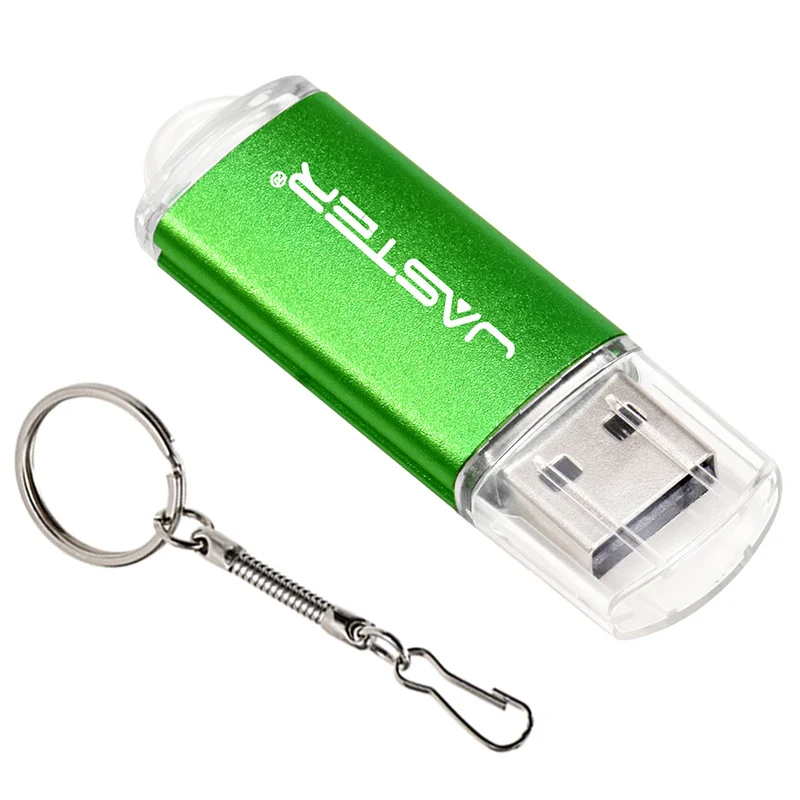 JASTER Hoge snelheid USB 2.0 Flash Drive Mini plastic pendrive 128M 4GB 16GB 32GB 64GB 128GB Met sleutelhanger Memory stick Pen Drive