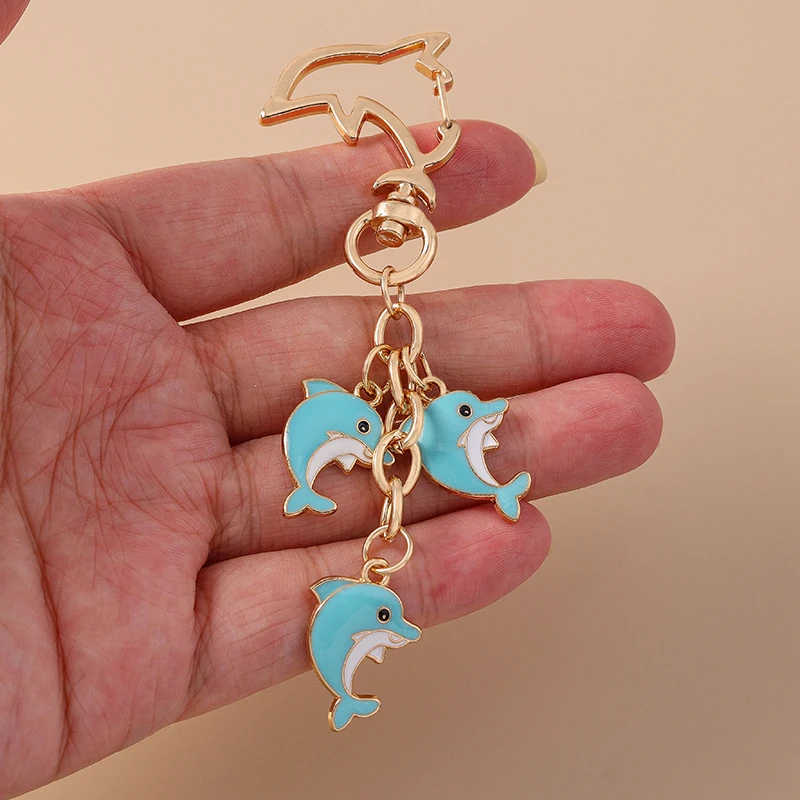 Aihua Schöne Y2K Sommer Strand Ozean Goldfisch Tintenfisch Wal Delphin Schlüsselbund Für Frauen Schlüssel Ringe Handtasche Anhänger Souvenir Geschenke – Detail 2