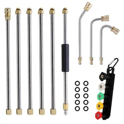 High Pressure Washer Extension Wand Set Spear Car Washer Nozzles Cleaning Quick Connect Tools for Karcher Parkside Lavor