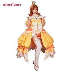Miccostumes x akuoart Women's Princess Cosplay Costume Puff Sleeves Top and Shorts with Skirt and Gloves