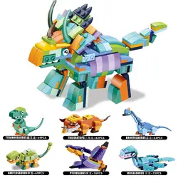 Dinosaur Building Blocks Assemble Animals Construction Figures Bricks Educational Toys Gifts for 6 Plus Year Old Kids Boys Child