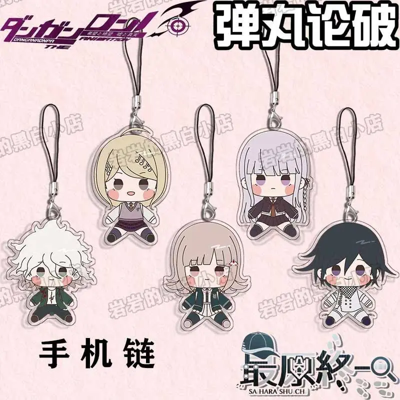 

Anime Danganronpa Nanami ChiaKi Pendant Keychains Acrylic Phone Lanyards Phone Charm Decoration Backpack Accessories