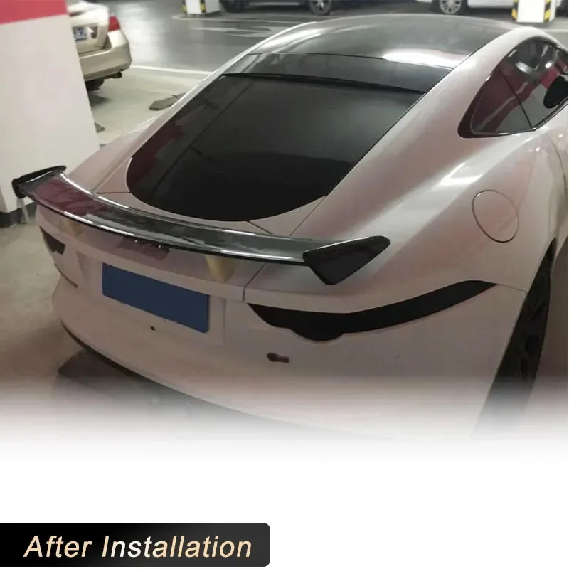 

Sturdy Carbon Fiber Car Trunk Wings F-TYPE Coupe 2-Door 2014-2018 Racing Rear Spoiler Boot Wing Lip Body Kit