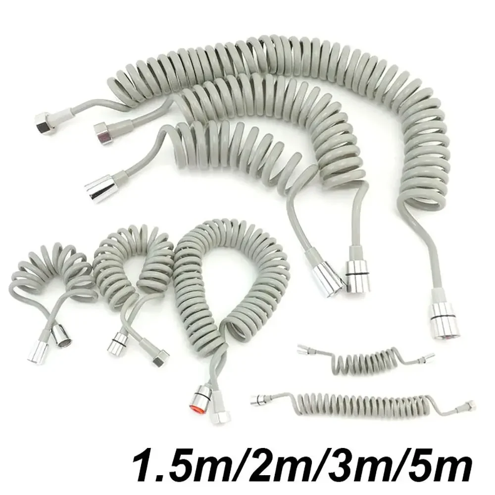 

1Pcs Telephone Line Spring Shower Hose Toilet Bidet Bathroom Accessories Sprayer Connect Pipe Flexible 1.5M/2M /3M/5M way valve