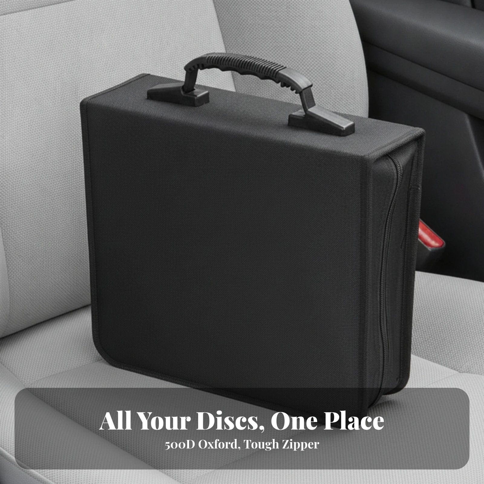 CD Storage Bag Zippered CD/DVD Storage Bag Disc Organizer Organized Long-Lasting for Collectors, Travel, Car