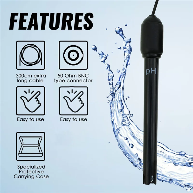 A98E-2X PH Elektrode Sonde Water Analyzer Water Tester PH Sonde Voor Aquarium Hydrocultuur Industrie Experiment