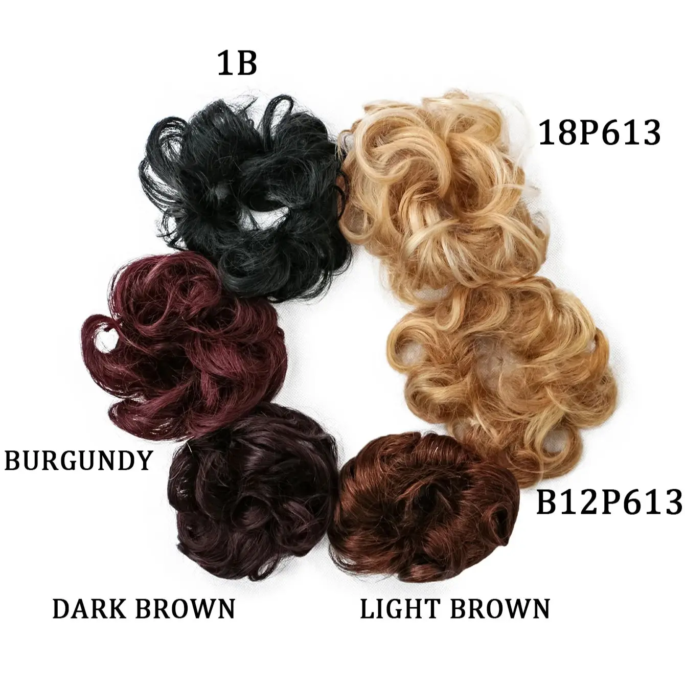 Pezzo di capelli chignon disordinato con fascia elastica Capelli umani per le donne Biondi ricci Chignon Coda di cavallo Estensioni dei capelli Updo Parrucchino 1 PZ