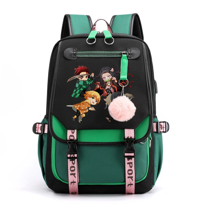 Demon Slayer Anime Backpack Climbing Outdoor Hiking Men's Backpack Women Cycling Sport Tavel Demon Slayer Casual Korean Backpack