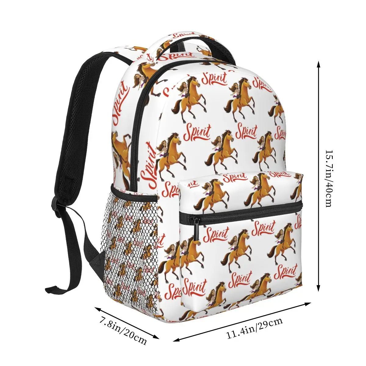 Spirit Riding Free Is Name Backpack Student Boys Girls BookBag Children School Bag Computer Shoulder Bags for Men Women