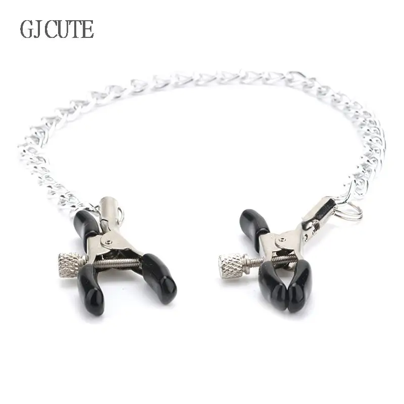 1 Pcs Bdsm Bondage Sex Products Of Metal Nipple Clamp With Metal Chain For Women