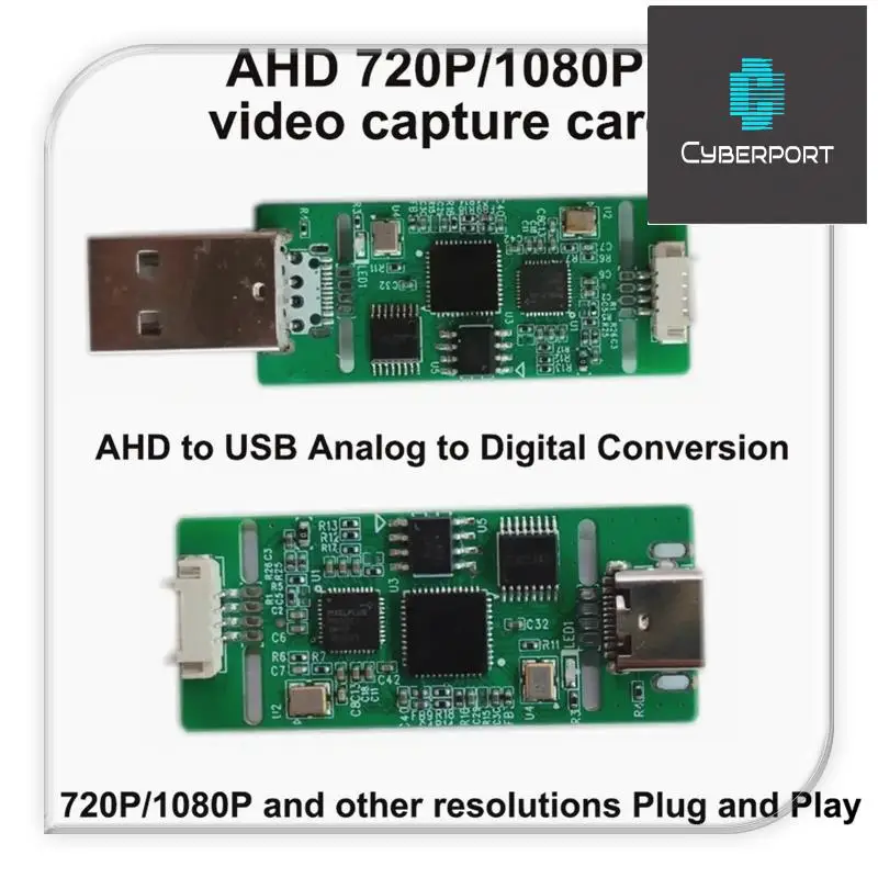 AHD To USB Capture Analog Signal To Digital USB Camera Module AHD To Type-C Module UVC Free Drive For Android Easy Install (A)