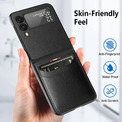 Anti-Shock Comfortable Case for Samsung Galaxy Z Flip 7 6 5 5G Flip7 FE Flip6 Flip4 Flip3 Flip 4 3 Mobile Phone Leather Cover