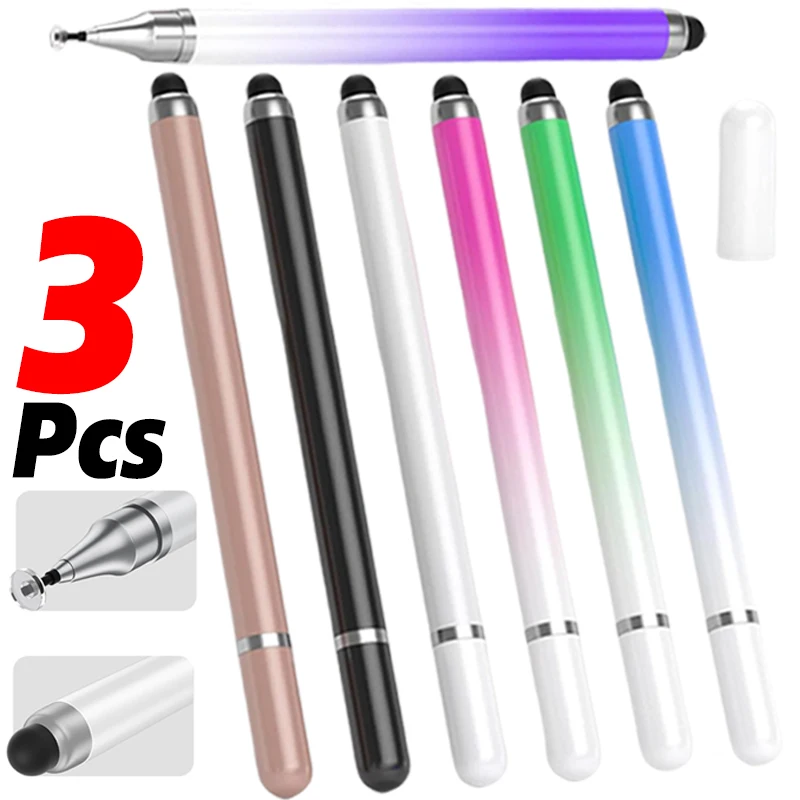 2 in 1 Universal Stylus Pen For Tablet Mobile Android IOS Phone iPad Accessories Drawing Tablet Pens Capacitive Screen Touch Pen