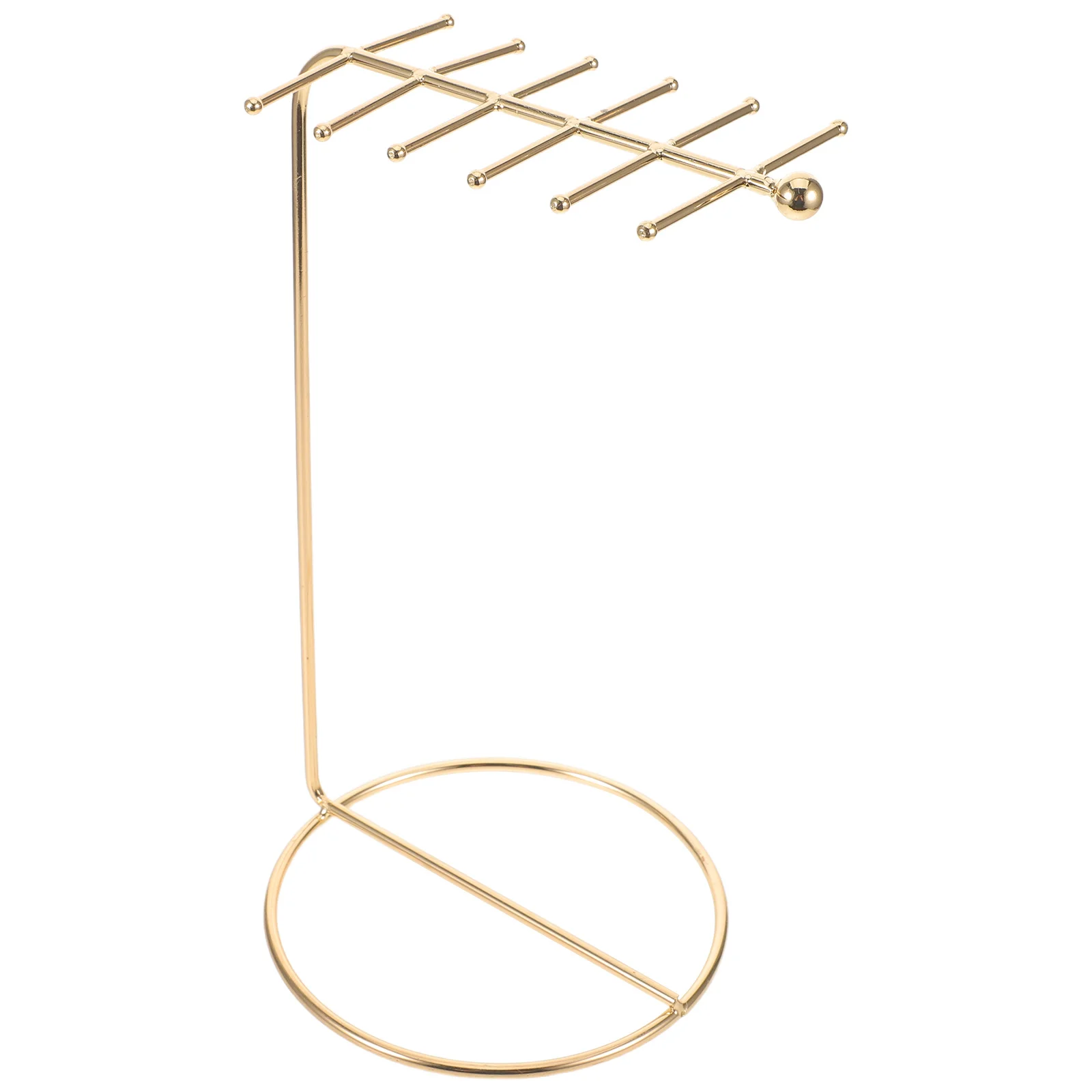 

Jewelry Organizer Hanging Metal Display Rack For Necklaces Bracelets Earrings Keychains Storage Stand Space-Saving Desktop